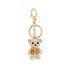 AGCK1096 - Gold Plated Crystal Teddy Bear Bag Charm