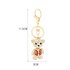 AGCK1037 - Gold Plated Crystal Teddy Bear Bag Charm