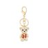 AGCK1037 - Gold Plated Crystal Teddy Bear Bag Charm