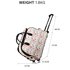 AGT1011A - Pink / White Travel Holdall Trolley Luggage With Wheels - CABIN APPROVED