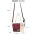 AG00716 - Burgundy Glitter Flap Cross Body Bag