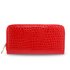 AGP5019 - Red Zip Around Crocodile Pattern Purse
