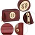 AGP5017 - Burgundy Patent Purse/Wallet with Metal Decoration