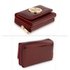 AGP5017 - Burgundy Patent Purse/Wallet with Metal Decoration
