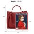 AG00610 - 3 Pieces Set Burgundy Women's Fashion Handbags