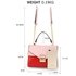 AG00724 - Pink / Burgundy Cross Body Snake Print Shoulder Bag