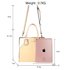 AG00742 - Nude / Pink  Anna Grace Fashion Tote Handbag