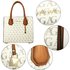 AG00738 - White Anna Grace Print Women's Fashion Handbag