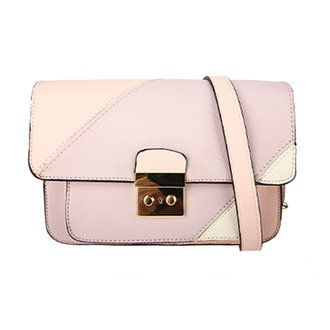 AG00746 - Purple / Pink Flap Cross Body Shoulder Bag