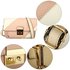 AG00746 - Pink / Beige Flap Cross Body Shoulder Bag