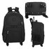 AGT1023  - Black Backpack Rucksack With Wheels