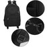 AGT1023  - Black Backpack Rucksack With Wheels