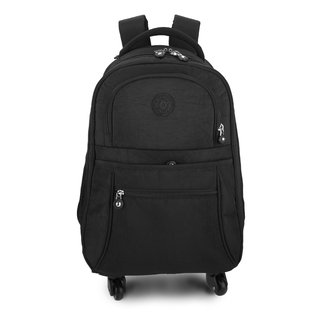 AGT1023  - Black Backpack Rucksack With Wheels