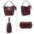 AG00762A - 2 Pieces Set Burgundy Women's Wholesale Shoulder Bag