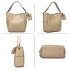 AG00762A - 2 Pieces Set Beige Women's Wholesale Shoulder Bag