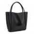 AG00756A - 2 Pieces Black Tassel Wholesale Shoulder Bag With Pouch