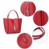 AG00756A - 2 Pieces Burgundy Tassel Wholesale Shoulder Bag With Pouch
