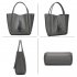 AG00756A - 2 Pieces Grey Tassel Wholesale Shoulder Bag With Pouch