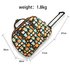 AGT1018 - Black Owl Print Travel Holdall Trolley Luggage With Wheels - CABIN APPROVED