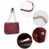 AG00768A - Burgundy Women's Wholesale Tote Shoulder Bag