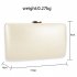 AGC00351A - Ivory Evening Clutch Bag With Gold Metal Work
