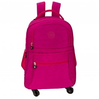 AGT1023  - Fuchsia Backpack Rucksack With Wheels