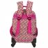 AGT1023  - Multi Pink Backpack Rucksack With Wheels