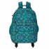 AGT1023  - Multi Green Backpack Rucksack With Wheels