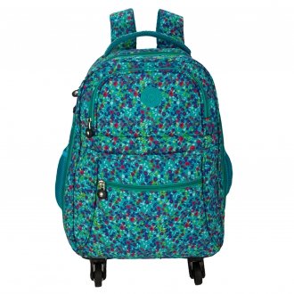 AGT1023  - Multi Green Backpack Rucksack With Wheels