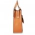 AG00754  - Tan Front Pocket Fashion Tote Handbag