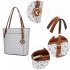 AG00770P - White Anna Grace Print Women's Fashion Tote Handbag