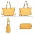 AG00773 - 2 Pieces Set Yellow Fashion Croc Style Wholesale Tote Bag