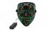 Green Neon Halo Led Halloween Mask, LIMITED STOCK