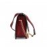 AG00776 - Burgundy Flap Croc Style Cross Body Shoulder Bag