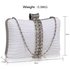 LSE0049 - Wholesale & B2B Gorgeous White Crystal Strip Clutch Evening Bag Supplier & Manufacturer