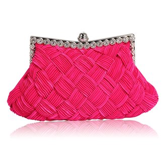 Wholesale Pink Crystal Evening Clutch Bag