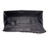 LSE0078 - Black Ruched Satin Clutch With Crystal Flower