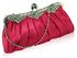 LSE0087 - Pink Crystal Satin Evening Clutch