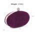 LSE0092 -Purple Crystal Satin Evening Clutch
