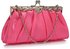 LSE0098 - Pink Crystal Evening Clutch Bag