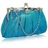 LSE0098 - Blue Crystal Evening Clutch Bag