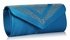 LSE00100 - Blue Diamante Evening Clutch Bag