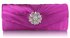 LSE00104 - Wholesale & B2B Purple Crystal Flower Satin Clutch Supplier & Manufacturer