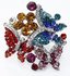 LSR0014-Multi-Coloured Butterfly Crystal Ring