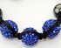 LSB004-Blue Crystal Disco Ball Bead Bracelet