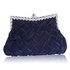 LSE0079 - Navy Crystal Evening Clutch Bag