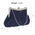 LSE0079 - Navy Crystal Evening Clutch Bag