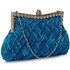 LSE0079 - Royal Blue Crystal Evening Clutch Bag
