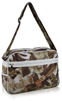 LS00119- Brown Unisex Shoulder Handbag