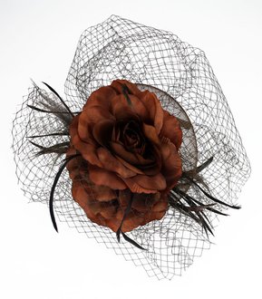 LSH0067 -  Coffee Vintage Style Flower Hairband